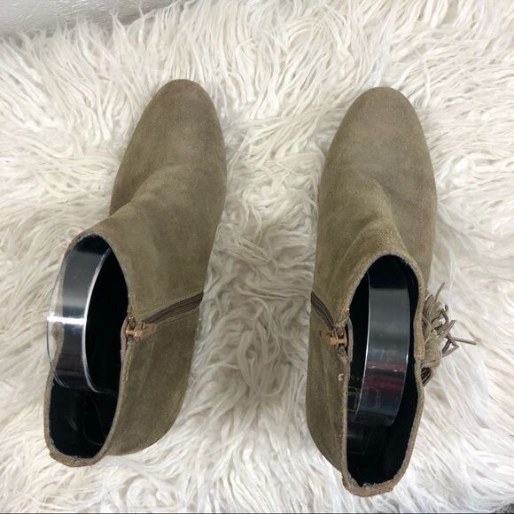 KELSIE DAGGER-STACKED HEEL FRINGE INSIDE ZIP BOOT - S - Picture 8 of 14